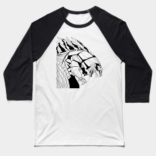 mechagodzilla kaiju in armor of bits ecopop art Baseball T-Shirt